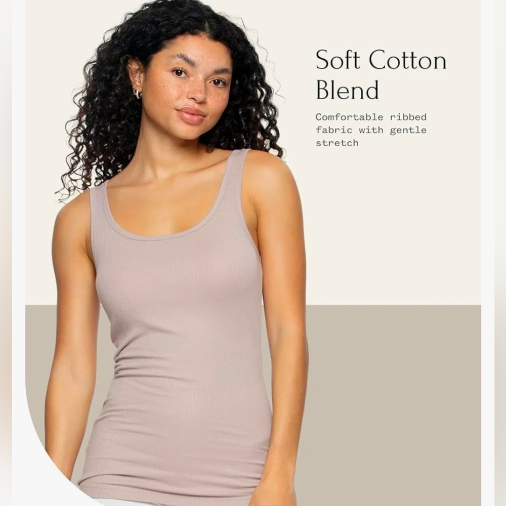 New Felina Cotton Ribbed Tank Top  Class 3-Pack - Picture 4 of 5